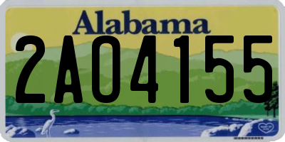 AL license plate 2AO4155