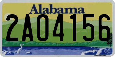 AL license plate 2AO4156