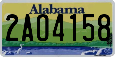 AL license plate 2AO4158