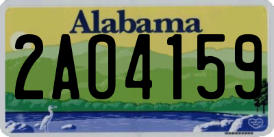 AL license plate 2AO4159