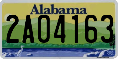 AL license plate 2AO4163