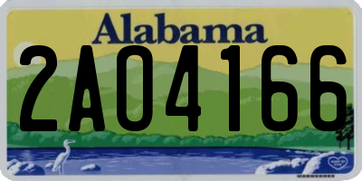 AL license plate 2AO4166