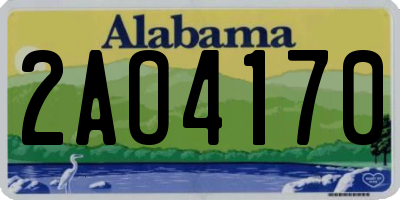 AL license plate 2AO4170