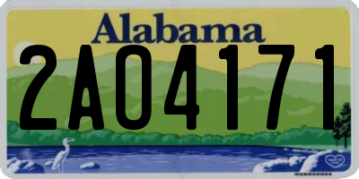 AL license plate 2AO4171
