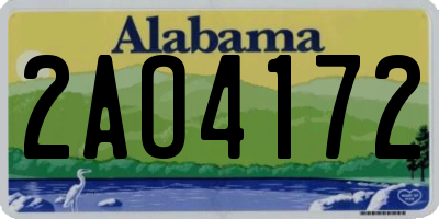AL license plate 2AO4172