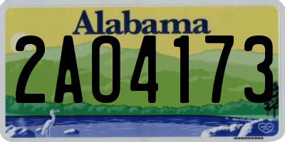 AL license plate 2AO4173