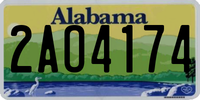 AL license plate 2AO4174