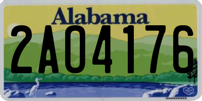 AL license plate 2AO4176