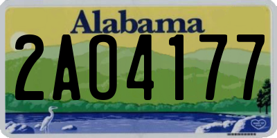AL license plate 2AO4177