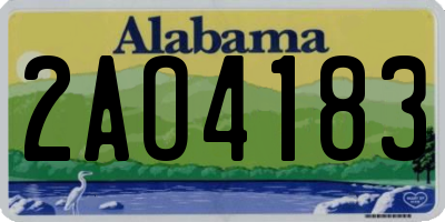 AL license plate 2AO4183
