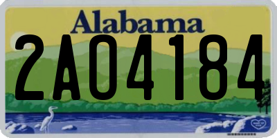 AL license plate 2AO4184