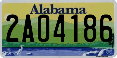 AL license plate 2AO4186