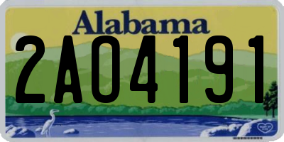 AL license plate 2AO4191