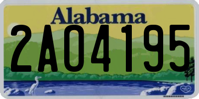 AL license plate 2AO4195
