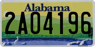 AL license plate 2AO4196