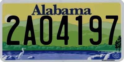 AL license plate 2AO4197