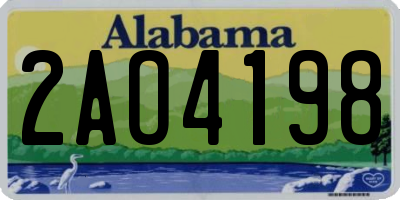 AL license plate 2AO4198