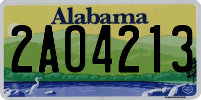 AL license plate 2AO4213