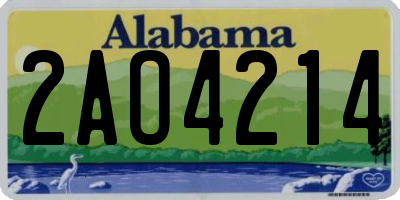 AL license plate 2AO4214