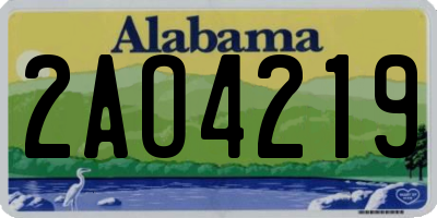 AL license plate 2AO4219