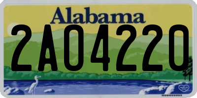 AL license plate 2AO4220