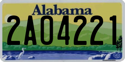 AL license plate 2AO4221
