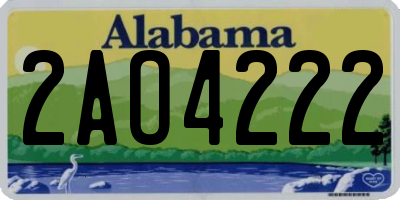 AL license plate 2AO4222