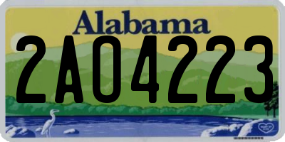 AL license plate 2AO4223