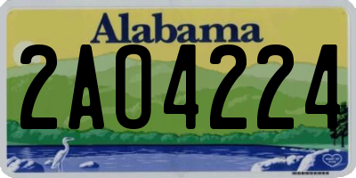 AL license plate 2AO4224