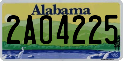AL license plate 2AO4225