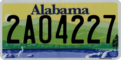 AL license plate 2AO4227