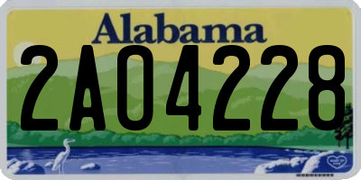 AL license plate 2AO4228
