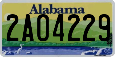 AL license plate 2AO4229