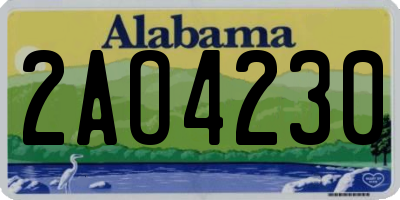 AL license plate 2AO4230