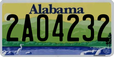 AL license plate 2AO4232
