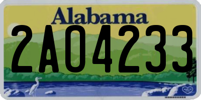 AL license plate 2AO4233