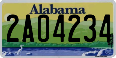 AL license plate 2AO4234