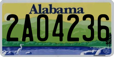 AL license plate 2AO4236