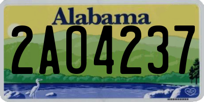 AL license plate 2AO4237