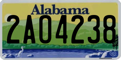 AL license plate 2AO4238