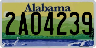 AL license plate 2AO4239