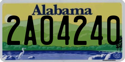 AL license plate 2AO4240