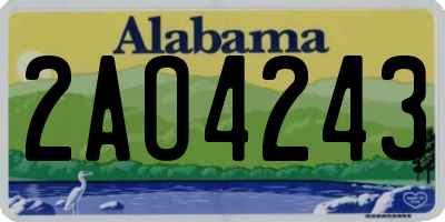 AL license plate 2AO4243