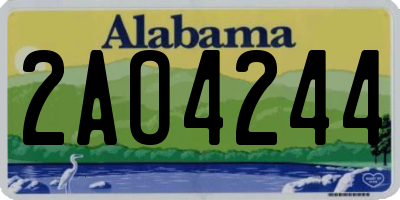 AL license plate 2AO4244