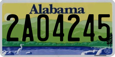 AL license plate 2AO4245