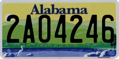 AL license plate 2AO4246