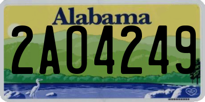 AL license plate 2AO4249