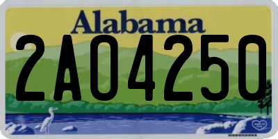 AL license plate 2AO4250