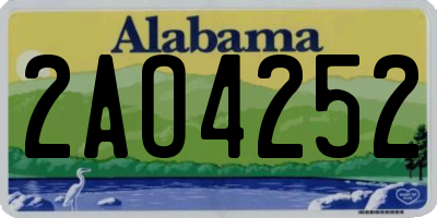 AL license plate 2AO4252
