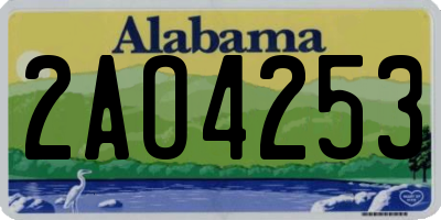 AL license plate 2AO4253